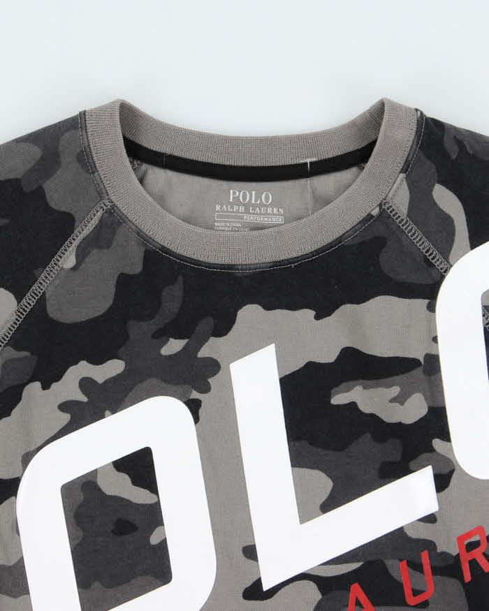 Vintage Polo Ralph Lauren 67 Camo Crewneck Sweatshirt - Youth L