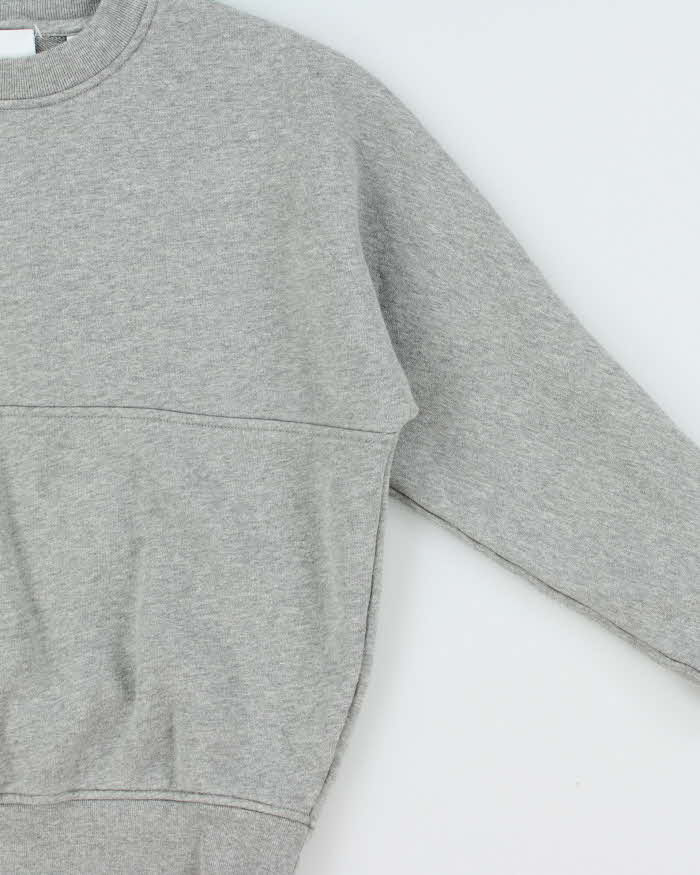 Burberry Grey Marl Shoulder Spell Out Crewneck Sweatshirt - Youth M