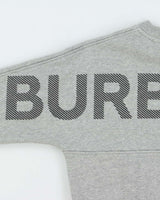 Burberry Grey Marl Shoulder Spell Out Crewneck Sweatshirt - Youth M