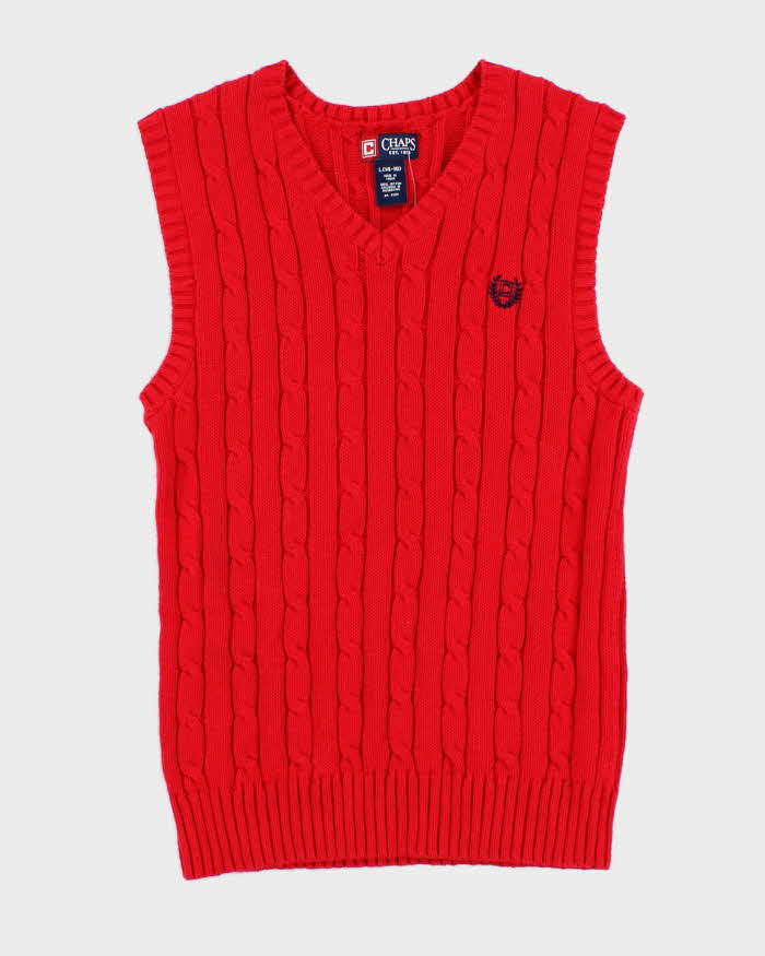 Vintage 90s Chaps Knit Vest - S