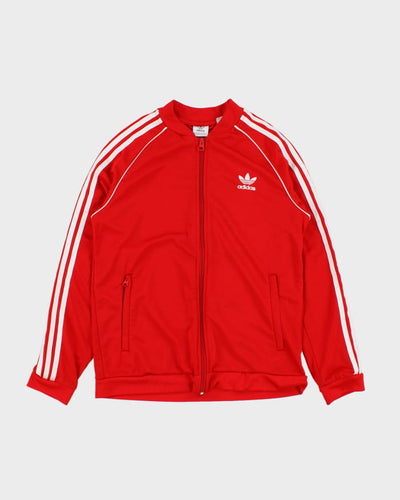 Vintage Youth Red Adidas Zip Up Track Jacket - M