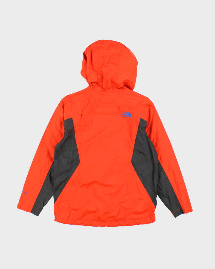 Boy's The North Face Orange and Black Hooded Windbreaker - M