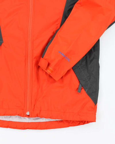 Boy's The North Face Orange and Black Hooded Windbreaker - M