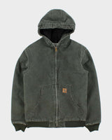 Vintage Y2K 2006 Carhartt J130 Moss Green Sandstone Quilt Lined Duck Canvas Workwear Jacket - Youth XL