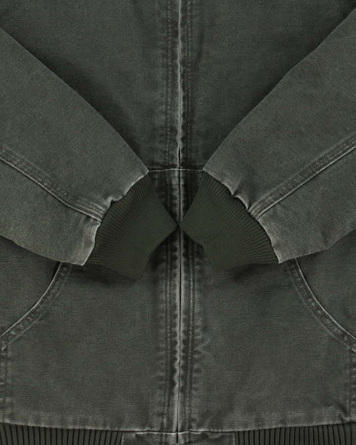 Vintage Y2K 2006 Carhartt J130 Moss Green Sandstone Quilt Lined Duck Canvas Workwear Jacket - Youth XL