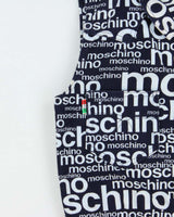 Vintage 1996 Moschino 'Off Key' Print Sleeveless Denim Jacket - Youth XL