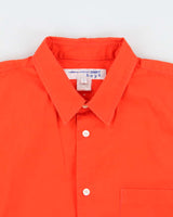 Vintage Comme Des Garcons Boys Bright Orange Long Sleeve Shirt - Youth L