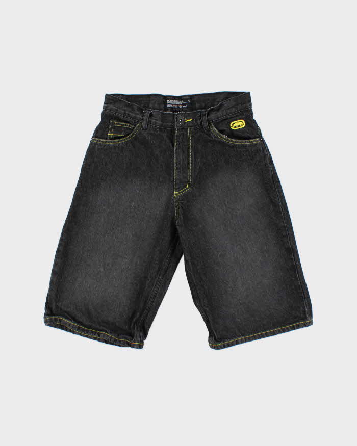 Vintage Y2K 00s Ecko UNLTD Loose Fit Contrast Stitch Raw Denim Shorts - Youth W28