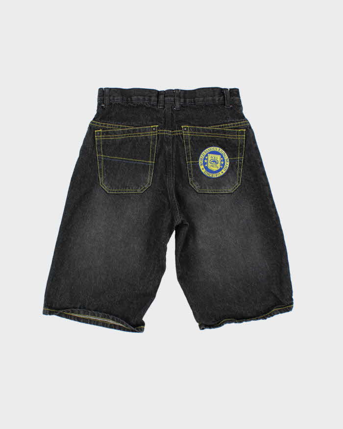 Vintage Y2K 00s Ecko UNLTD Loose Fit Contrast Stitch Raw Denim Shorts - Youth W28