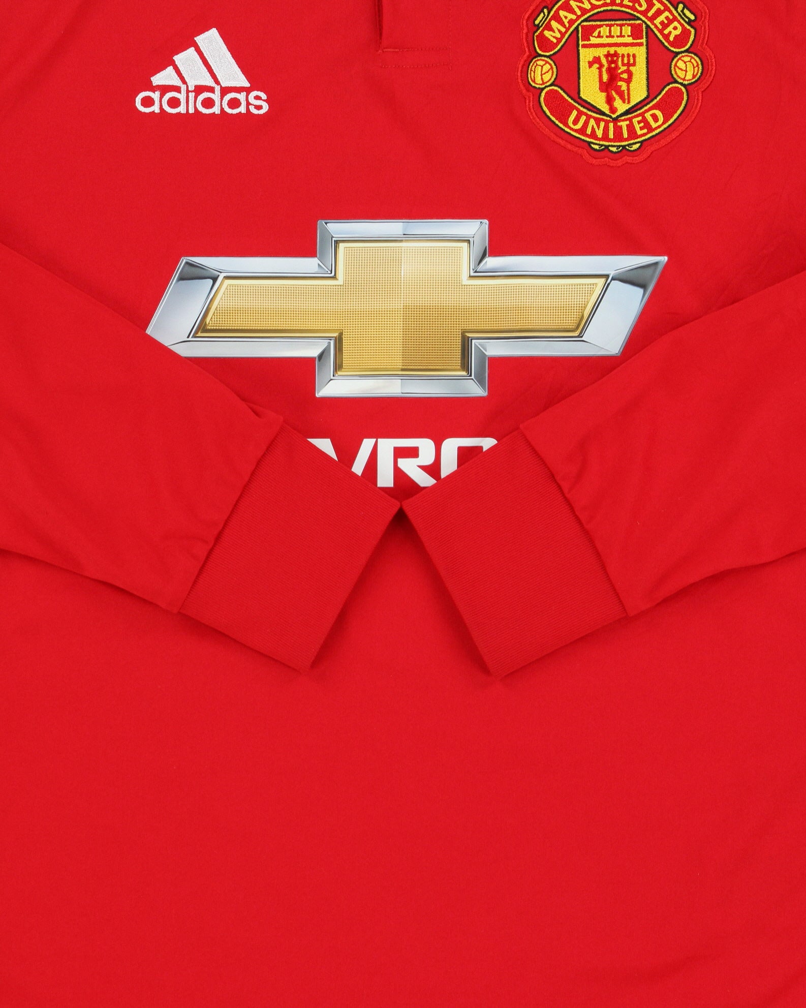 2017-18 Adidas Manchester United FC Climacool Long Sleeve Home Shirt - Youth L