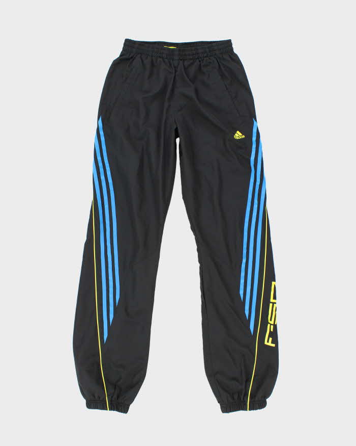 Youth's Adidas Black and Black Tracksuit Bottoms