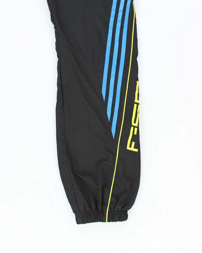 Youth's Adidas Black and Black Tracksuit Bottoms