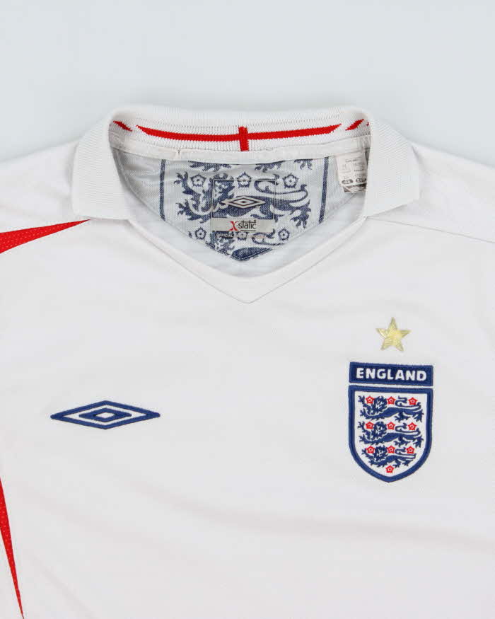 Vintage 2005-07 Umbro England Football Home Shirt - Youth L