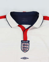 Vintage 2003-05 Umbro Reversible England Home Shirt - Youth XL