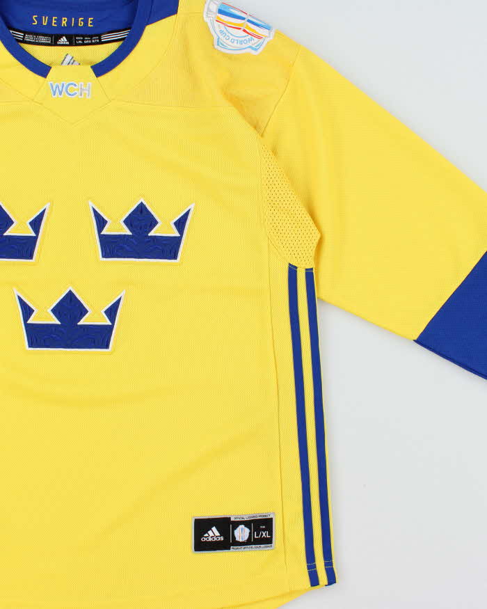 2016 Adidas Team Sweden Ice Hockey World Cup Home Jersey - Youth XL