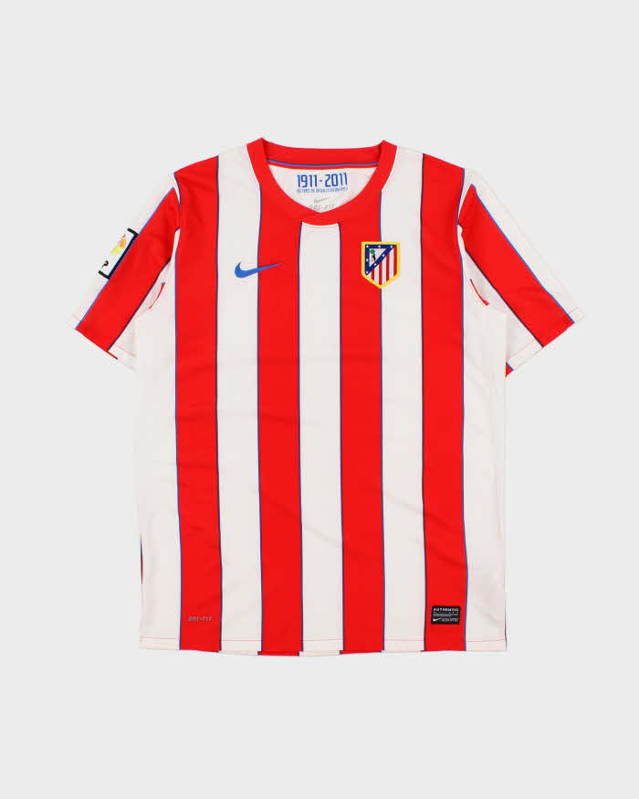 Vintage 2011-2012 Nike Athletico Madrid FC 100 Year Anniversary Home Shirt - Youth XL