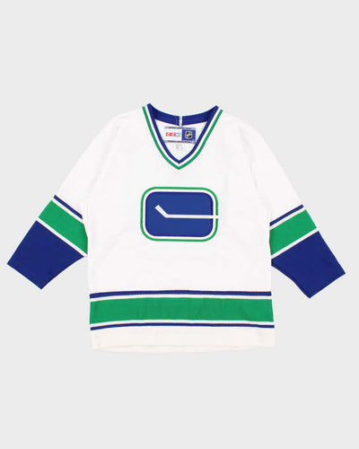 White NHL X Canucks Sport Jersey - Youth L