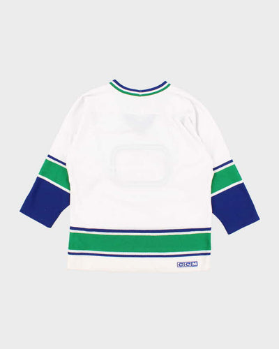 White NHL X Canucks Sport Jersey - Youth L