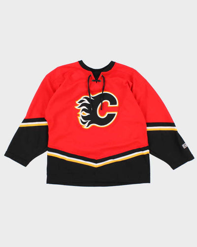 Youth Red NHL x Calgary Flames Sports Jersey - L