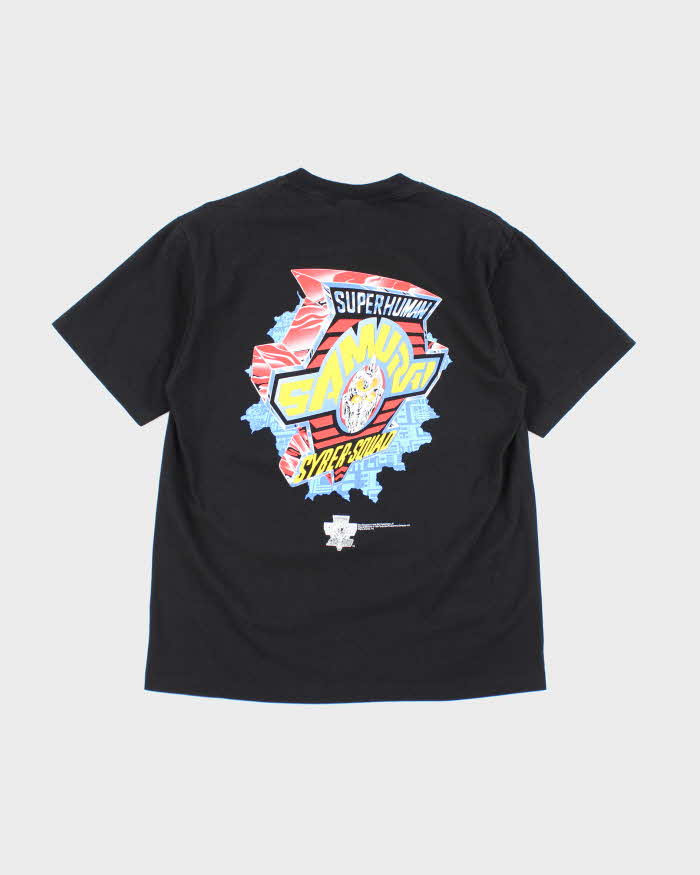 Vintage 90s Super Human Samurai Syber-Squad Single Stitch T-shirt - L