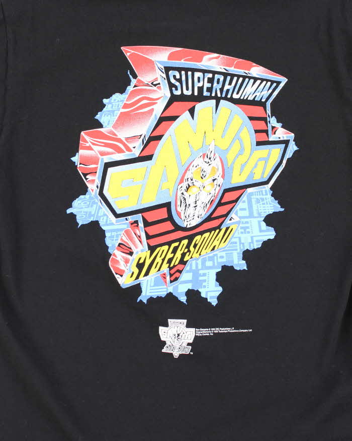 Vintage 90s Super Human Samurai Syber-Squad Single Stitch T-shirt - L