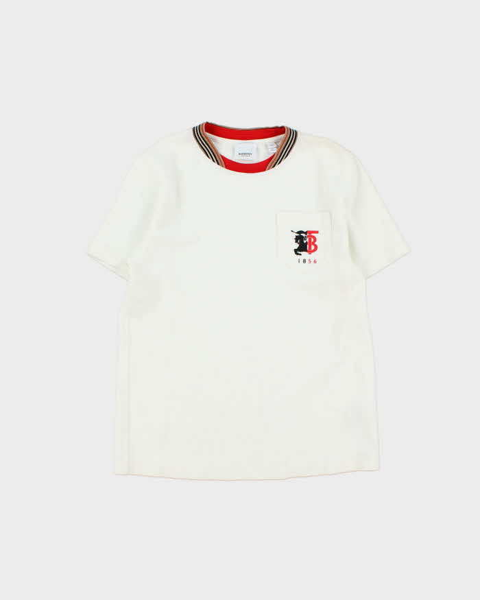 Burberry 1856 Nova Check Collar Pocket Tee - Youth 12