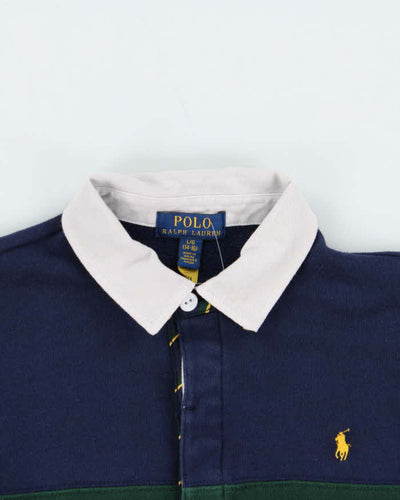 Vintage Polo Ralph Lauren Navy Rugby Shirt - Youth L