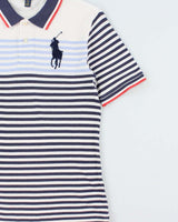 Vintage Polo Ralph Lauren Large Pony Striped Short Sleeve Polo Shirt - Youth L