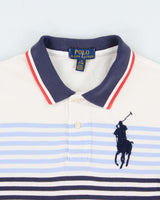 Vintage Polo Ralph Lauren Large Pony Striped Short Sleeve Polo Shirt - Youth L
