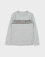 Vintage Y2K 00s John Paul Gaultier Marl Grey Long Sleeve Crewneck T-Shirt - Youth L