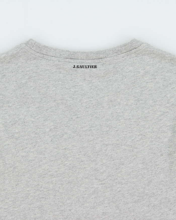Vintage Y2K 00s John Paul Gaultier Marl Grey Long Sleeve Crewneck T-Shirt - Youth L