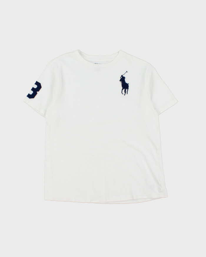 Vintage Polo Ralph Lauren Big Pony Heavyweight Crewneck T-Shirt - Youth L