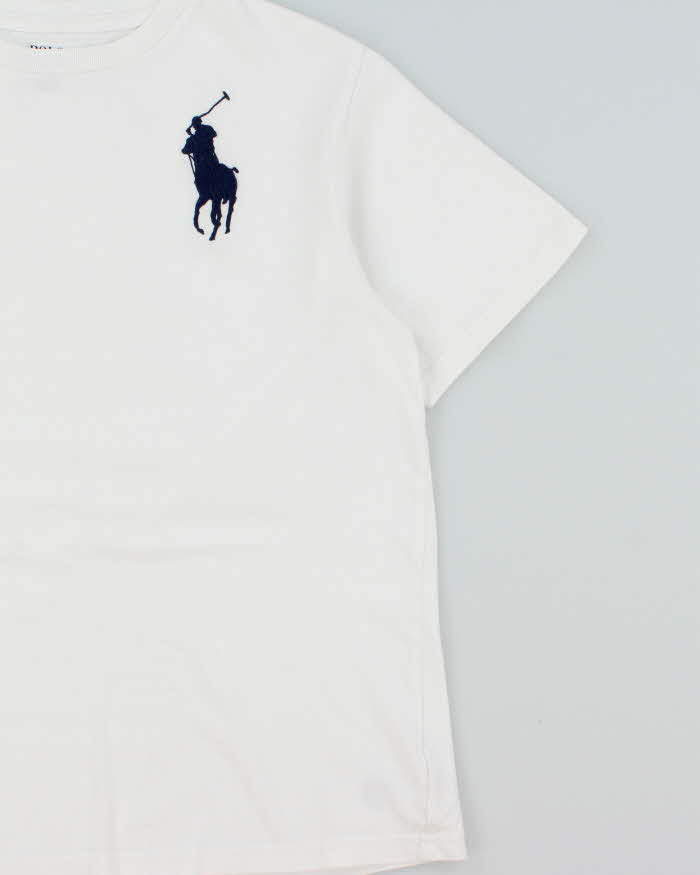 Vintage Polo Ralph Lauren Big Pony Heavyweight Crewneck T-Shirt - Youth L