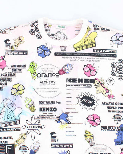 Vintage 00s Kenzo All Over Print T-shirt - M