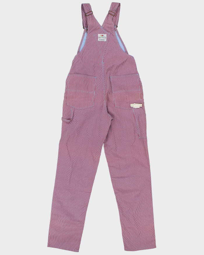 DSWT 1980s Fruit Of The Loom Pinstriped Dungarees - W30 L34