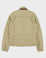 Vintage Y2K 00s Le Chateau Khaki Shell Cafe Racer Moto Jacket - S