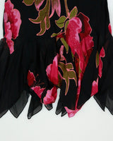 Vintage Y2K 2000s Bellessa Floral Beaded Fairy Hem Dress - M