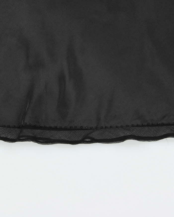 Vintage 2000s La Senza Satin Beaded Halter Neck Top - S