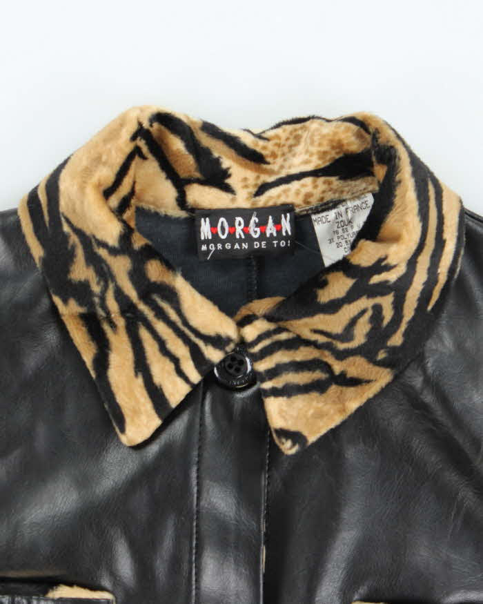 Vintage Y2k 00s Morgan De Toi Cheetah Leather Jacket - S