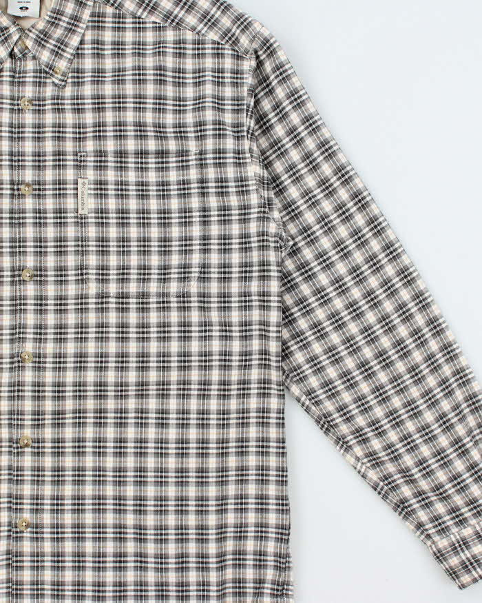 Vintage 90s Columbia Check Long Sleeve Shirt - M