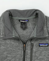 Patagonia Marl Grey Better Sweater Quarter-Zip Fleece - L