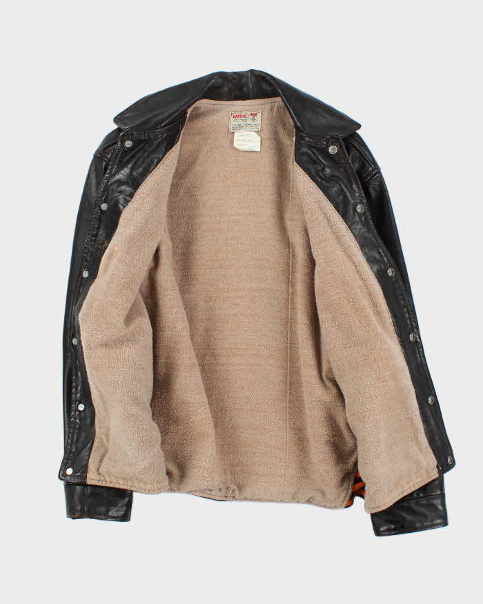 Vintage 60s Harv-al Sportwear Leather Baseball Jacket - L