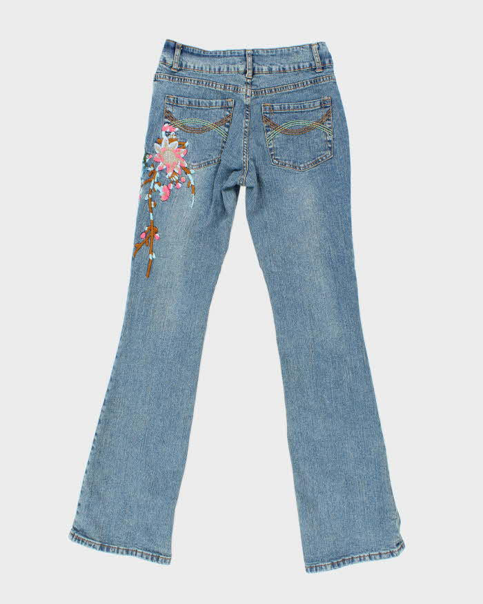 Vintage Y2k 00s Haphazard Embroidered Jeans - W26 L30