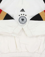 2022 Adidas Deutscher Fussball-Bund Embroidered Icon Canvas Quarter-Zip Pullover Jacket - S