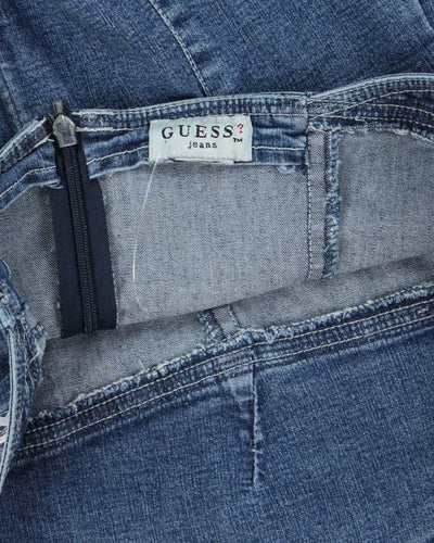 Vintage Y2k 00s Guess Denim Halter Neck Top - S