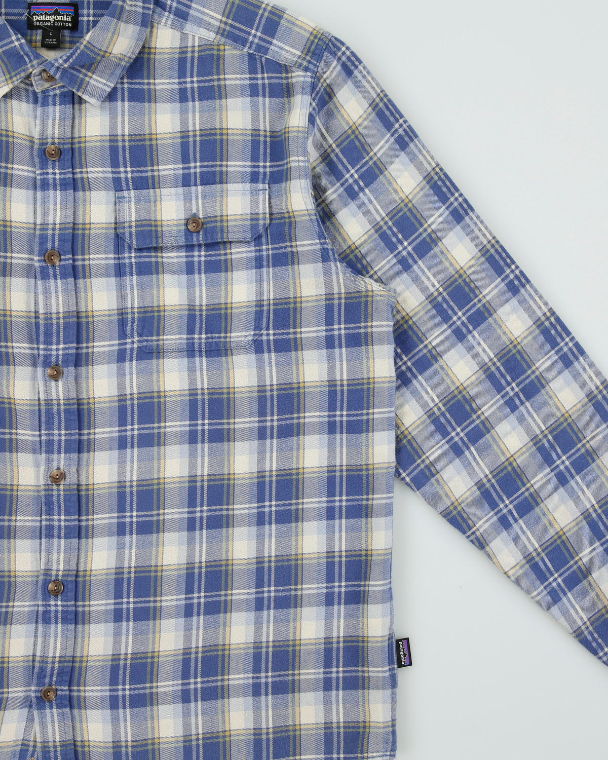 Vintage Patagonia Organic Plaid Long Sleeve Flannel Shirt - L