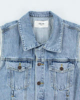Vintage 2000's Celine Light Wash Denim Gilet - M