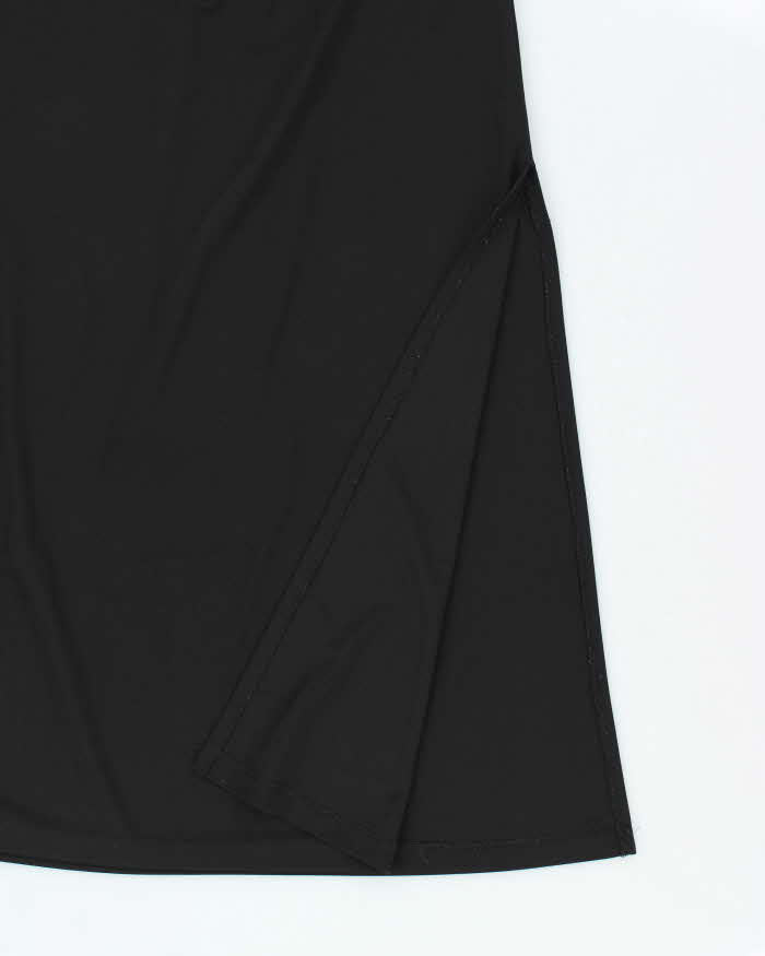 Vintage 1990s Galleria Cowl Neck Double Leg Split Dress - S