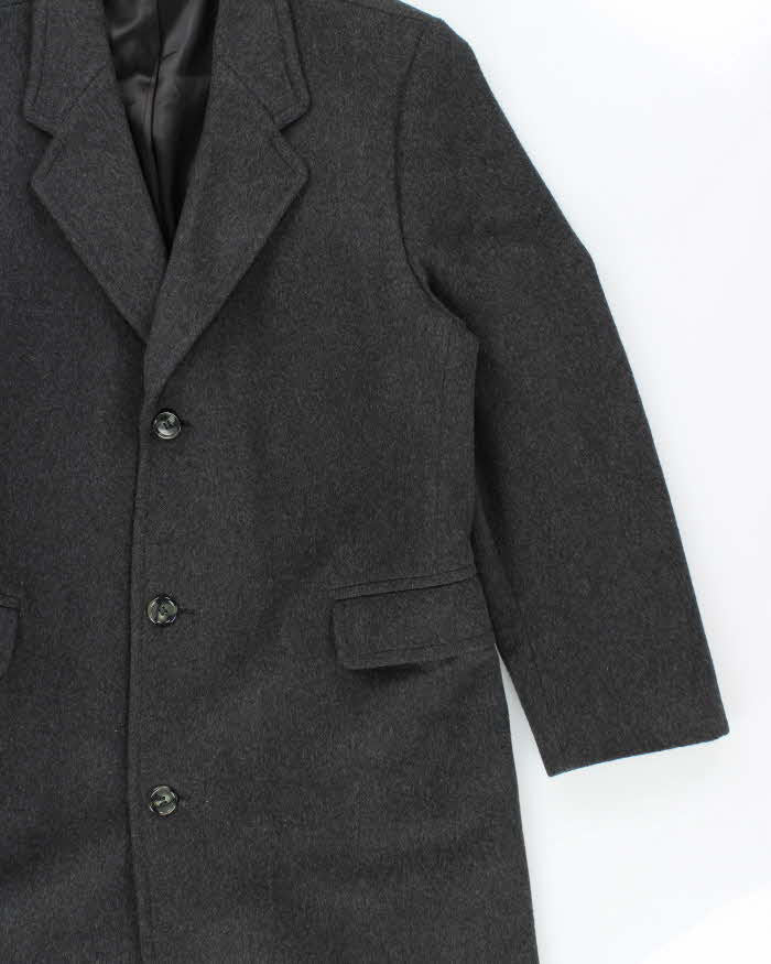 Vintage 1990s Givenchy Monsieur Cashmere Wool Overcoat - M