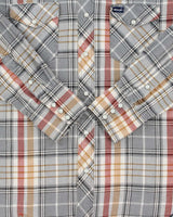 Vintage 1980s Wrangler Made In USA Plaid Long Sleeve Western Flannel Shirt - M